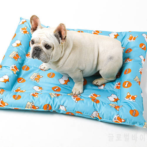 Gel Pet Cat Dog Cooling Mat Print Summer Self Cooling Pads Mat Ice Pad Dog Sleeping Mats for Dogs Cats Pet Dog Bed