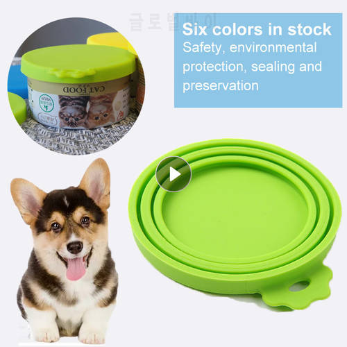 Colorful Silicone Can Lid Food Tin Cover Cans Cap Pet Can Box Cover Reusable Food Storage Keep Fresh Hot Kitchen Supply Supplies