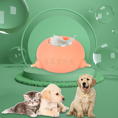 3 Nipples Nursing Milk Bowl Silicone Pet Accesions Bubble Milk Bowl 200ML Milk Feeder Puppy Pet Nursing Bottle