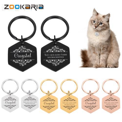 Anti-lost Pet ID Tags Personalized ID Tag Pet Collar Accessories Dogs Name Tags Pendant Customized Free Engraved Puppy Collar