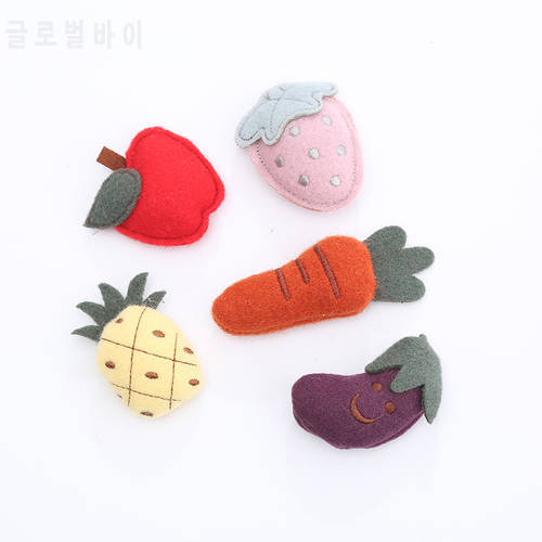 Pet Products Cat Toys Felt Series Fruits And Vegetables Fruits And Vegetables Series Including Cat Grass Plush Toys Cat Toys