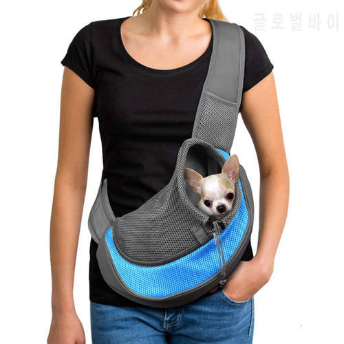Pet Puppy Carrier Outdoor Travel Dog Shoulder Bag Mesh Oxford Single Comfort Sling Handbag Tote Pouch for 5-11lb Weight Cat Dog
