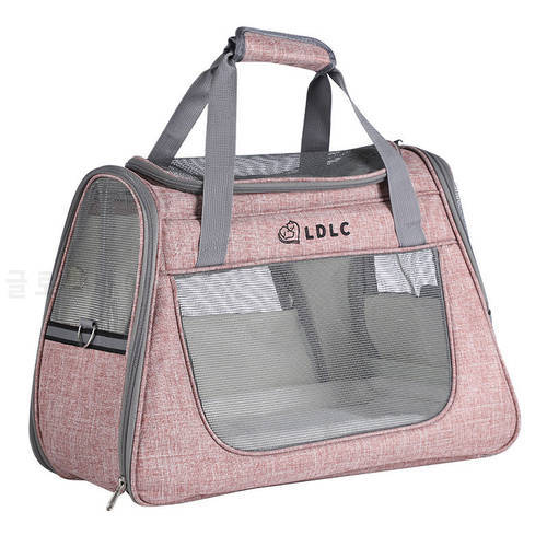 Travel Cat Bag Transparent Mesh Pet Shoulder Handbag Folding Breathable Reflective Outdoor Transportation Dog Carrier Backpacks
