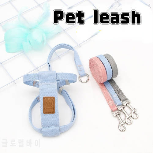 Pet leash cat dog cotton harness Collar Puppy kitten Adjustable Vest Dogs cats Traction Rope Soft Harness For Small Medium Dog