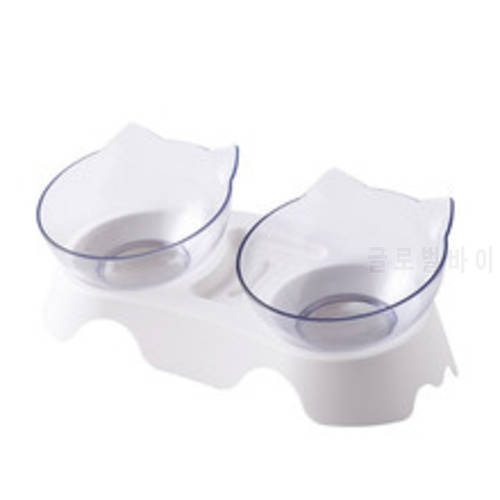 Cat Double Bowl with Raised Stand Cat Bowl Dog Bowl Non-slip Pet Food and Water Bowls for Cats Dogs Feeders Pet Feeding Supplies