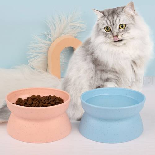 Cat Food Water Bowl Double-Sided Heightened kitten Feeding Bowl Non-Slip Anti-overturning Puppy Protection Spine Pet Supplies