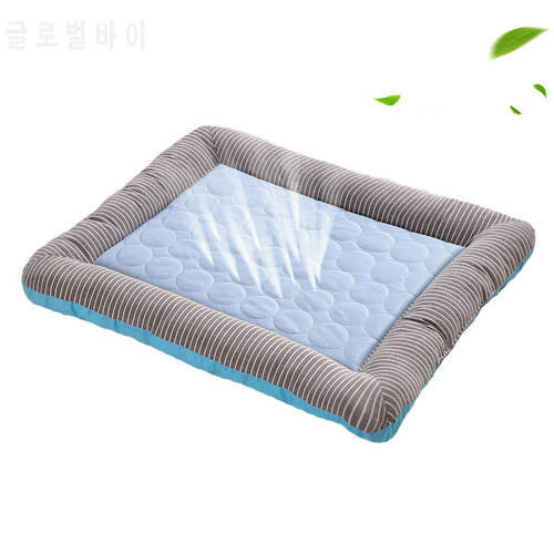Dogs Summer Sleeping Bed Breathable Cooling Ice Silk Small Medium Pet Sofa Puppy Dog Cool Blanket Cushion Dog Sleep Kennel Mat