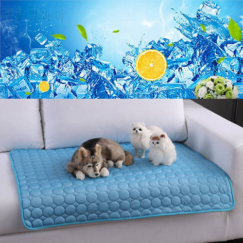 Washable Summer Cooling Mat for Dogs Cats Keep Cool in Summe Sofa Breathable Pet Dog Bed Breathable Cat Ice Pads Dog Mat