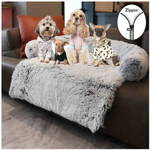 Washable Pet Sofa Dog Bed Calming Beds For Large Dogs Sofa Blanket Winter Warm Cat Bed Mat Couches Car Floor Furniture Protector
