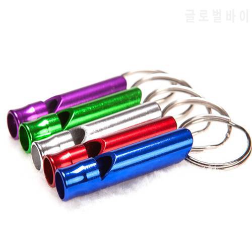 600pcs New Aluminum Alloy Whistle Keyring Keychain Mini For Outdoor Emergency Survival Safety Sport Camping Hunting