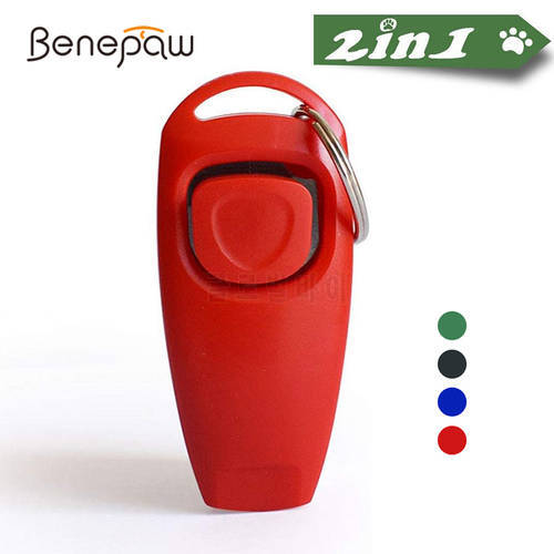 Benepaw 2 In 1 Dog Clicker Whistle Quality Ultrasonic Pet Training Equipment Stop Barking Nontoxic Keychain Easy To Carry