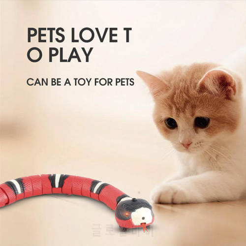 Electric Snake Creative Smart Sensing Cat Toys Interactive Toys USB Charging Teasering Toys for Cat Dogs Pet Cats Accessories