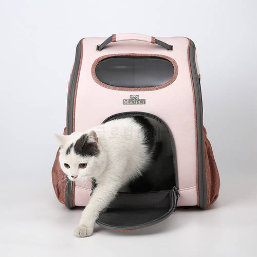 Cat Backpack Transparent Small Pet Cat Dog Rabbit Hamster Small Animal Breathable Mesh Lightweight Pet Travel Outdoor Walking