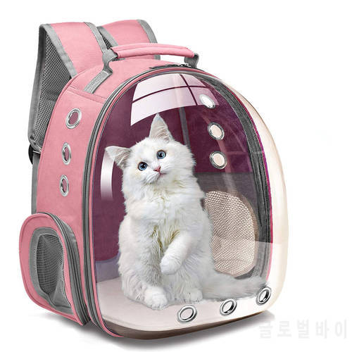 Cat Carrier Bag Outdoor Pet Shoulder bag Carriers Backpack Breathable Portable Travel Space Transparent Bag For Small Dogs Cats