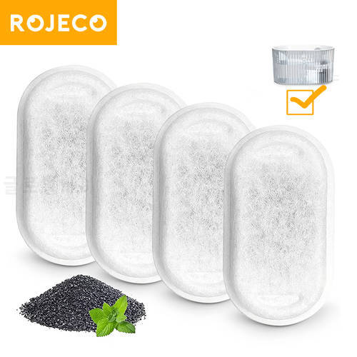 ROJECO Replacement Filter For Cat Water Fountain Replaced Activated Carbon Filter Elements For 1.35L Cats Water Dispenser Feeder