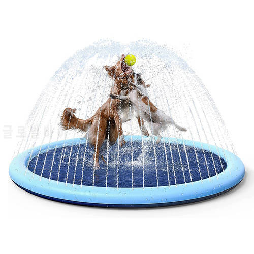 Pet Swimming Pool Sprinkler Pad Inflatable Water Spray Mat Tub Summer Play Cooling Mat Dog Bathtub
