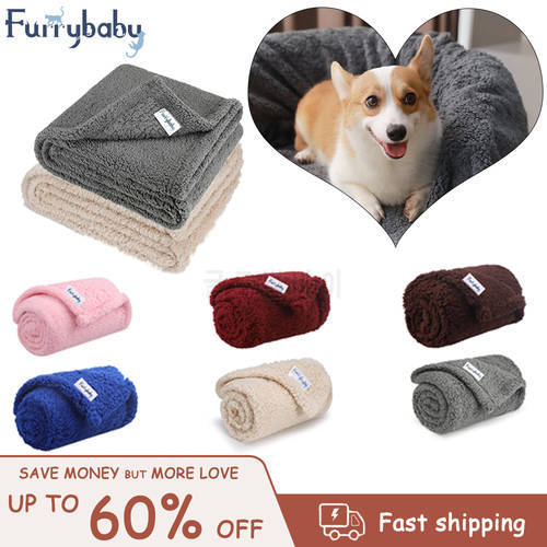 Furrybaby Pet Mat Premium Fluffy Fleece Dog Blankets Super Soft and Warm Pet Throw for Dogs Puppy Cats Kittens Pets Accessories