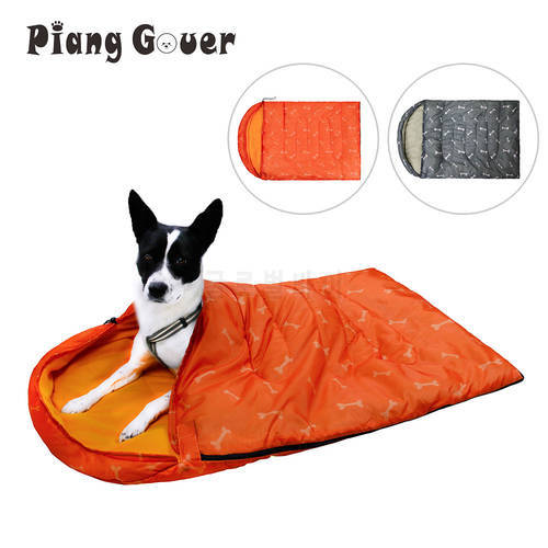 Dog Sleeping Bag Bone Pet Sleep Mat Outdoor Camping Warm Kennel Pad Dog Bed Blanket