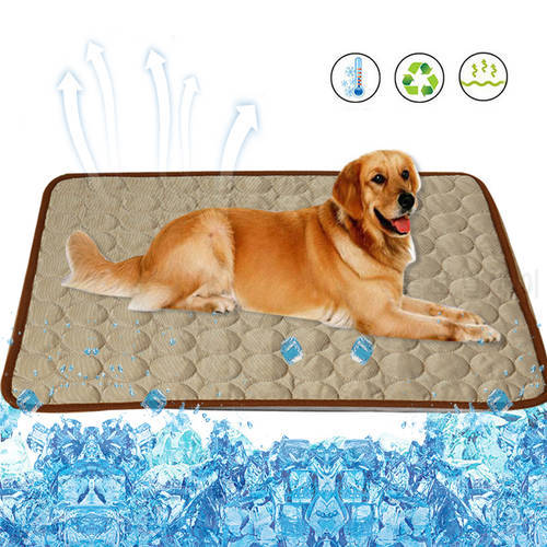 Dog Cooling Mat Summer Dog Bed Pad Cat Blanket Breathable Pet Ice Pad Sofa Washable Pet Cooling Mat dog accessories Dog beds