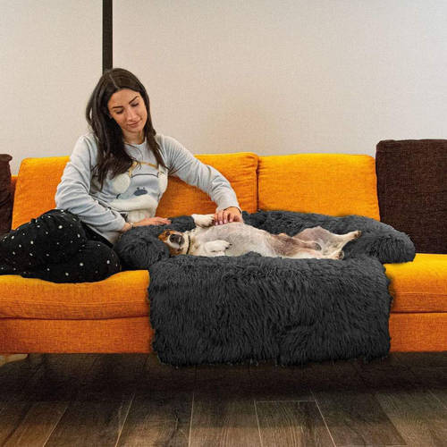 Long Plush Dog Sofa Mat Pet Bed Cat Mats Dogs Kennel Winter Warm Bed Mats Pets Nest Cushion Furniture Protector Small Large Dog