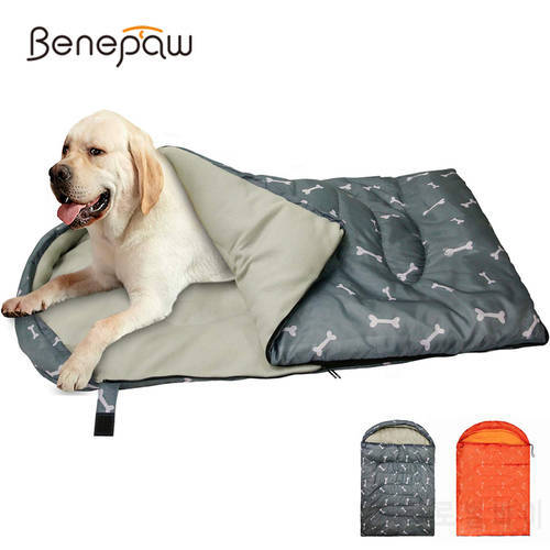 Benepaw Comfortable Dog Sleeping Bag Waterproof Warm Packable Puppy Bed Mat Storage Bag For Indoor Outdoor Travel Camping Hiking