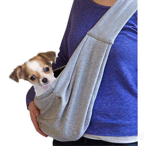 GHIFANT Dog and Cat Sling Carrier Little Pet Carrier Shoulder Crossbody Pet Slings for Outdoor Traveling Subway (Gray)