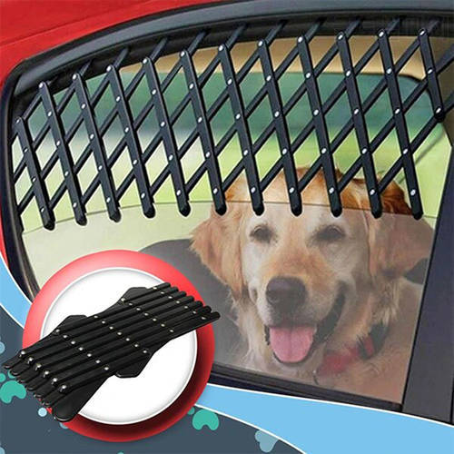 Pet Dog Fence Gate Safe Guard Safety Enclosure Dog Fences Dog Gate Pet Gate Universal Mesh Vent Car Window Telescopic Fence