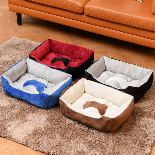 Super Soft Sofa Bone Pet Bed Warm Linen Cat House For Small Medium Large Dog Soft Washable Puppy Cotton Kennel Wash House