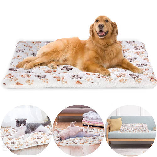 Pet Sleeping Pad Cat Bed Dog Bed Thickened Pet Soft Fur Pad Blanket Mattress Home Portable Warm Carpet Warm Sleep Cover