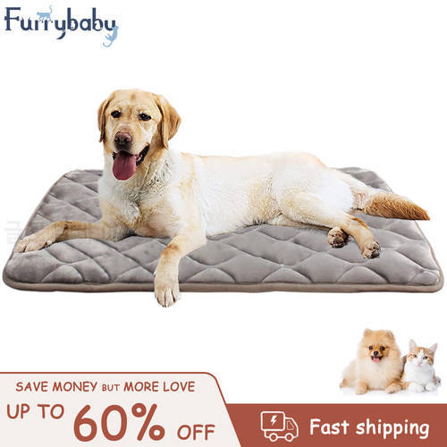 Furrybaby Dog Bed Mat Soft Crate Mat with Anti-Slip Bottom Machine Washable Pet Mattress for Dog Sleeping For Large Dog Cat