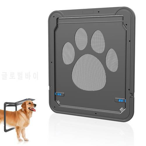 New Dog Paw Pet Supplies Print Door Anti-Bite Small Cat Screen Safe Lockable Magnetic Outdoor Window Gate House Enter Freely