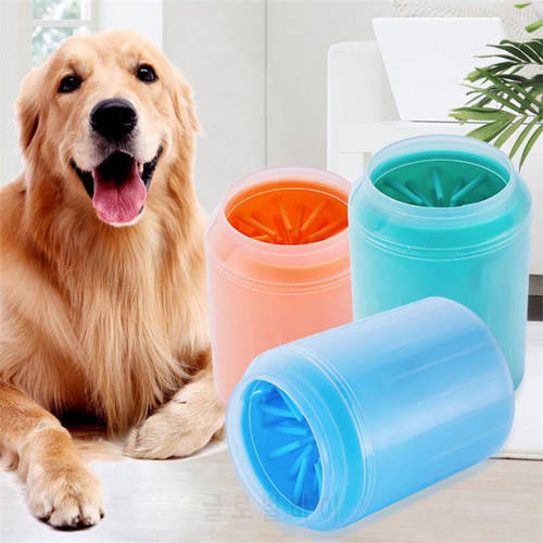 Dog Pet Foot Paw Cleaner Cup Soft Silicone Combs Portable Outdoor Washer Cup Paw Clean Brush Quickly Wash Foot Cleaning Bucket