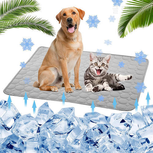 Pet Cooling Mat Summer Pad Large Mat For Dog Cat Breathable Blanket Cat Ice Pad Washable Sofa Car Pet Self Cooling Dog Sleep Mat