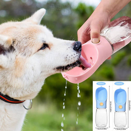 450ml Pet Dog Water Bottle For Small Medium Large Dog Leakage-proof Dogs Water Bottle Outdoor Water Bowl Pet Products