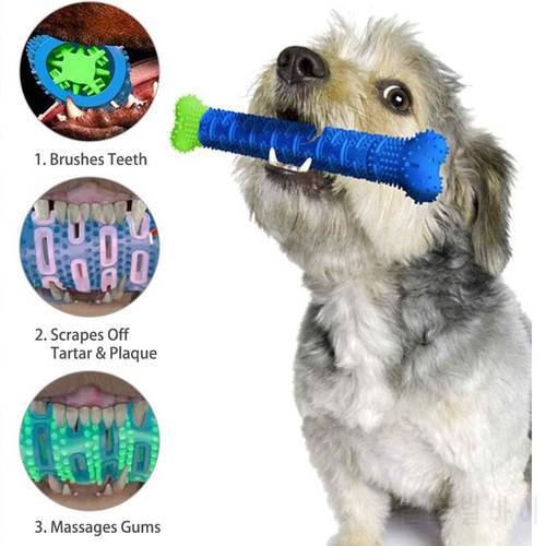 Puppy molar stick chewing toy stick cleaning massager pet tooth cleaning toy multifunctional silicone dog tooth care tooth clean