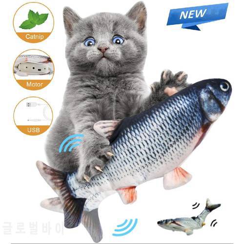 Cat Toy 3D Fish USB Electric Charging Simulation Fish Catnip Cat Pet Chew Bite Interactive Cat Toys Dog Playing Toy Gift For Pet