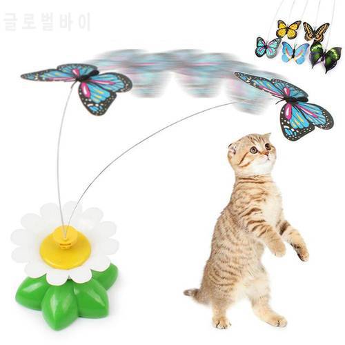 Interactive Cat Toy Automatic Rotating Flying Butterfly Hummingbird Cat Games Teasing Accessories Small Animals Pet Supplies