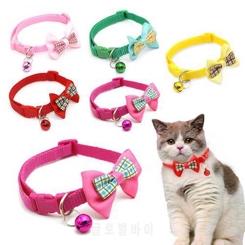 Lovely Pet Collar Adjustable Wear-resistant Bow-knot Design Puppy Necklace For Daily Life Adjustable Cat Necklace Pet Products