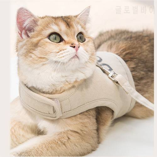 Escape Proof Small Cat Belt Kitten Harness Pet Reflective Vest Wiring Harness Traction Belt Suit Kitten Walking Pet supplies