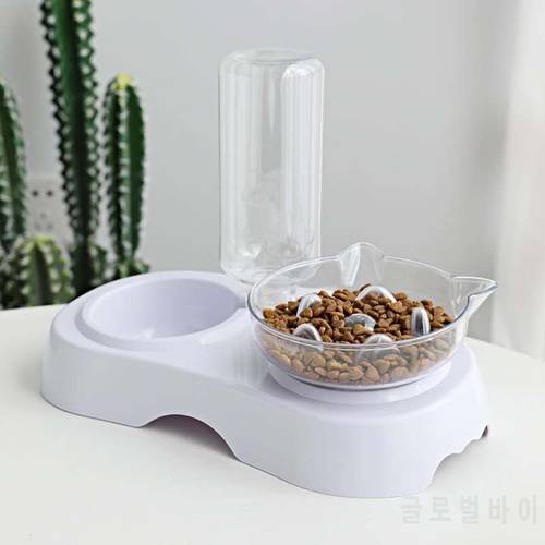 Pet Cat Bowls Automatic Water Refill Durable Double Bowls Raised Stand Cat Feeding Watering Supplies Dog Feeder Pet Supplies
