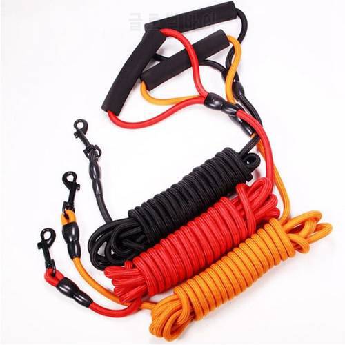 0.8cm 1.0cm High Quality Pet Dog Leash Braided Tangle Nylon Rope Leash Leather Collar For Walking Dogs 2/3/5/10 Meter Longth