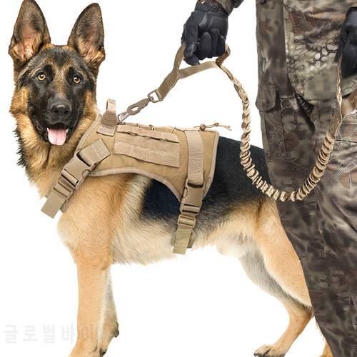 Tactical Dog Harness Military K9 Service Dog Clothes Vest Harness Big Dogs Accessories Tactical Service Dog Vest for Larger Dogs