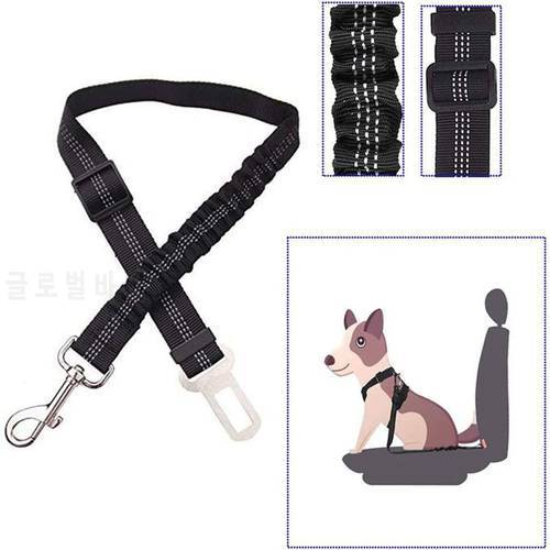 Dog Seat Belt Adjustable Retractable Dog Car Seatbelt Reflective Elastic Nylon Vehicle Pet Safety Seat Belt for Dogs Car Harness