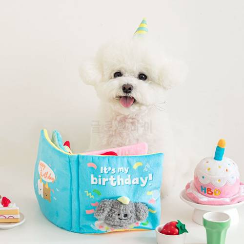 Missed Eating Cute Sniffing Sound Reading Toy Dog Tibetan Food Book Schnauzer Maltese Yorkshire Pet Birthday Toy Interactive