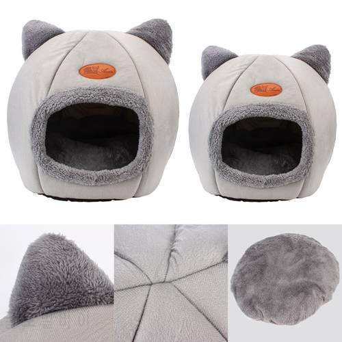 Pet Accessories Foldable Winter Warm Nest Soft Pet Sleeping Mat Pet Dog Cat House Removable Kennel Animal Puppy Cave Bed