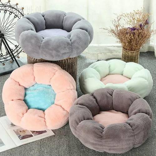 New Luxury Pet Cat Bed Flower Round Cat House Cat Mat Thickened Warm And Soft Four Seasons Universal