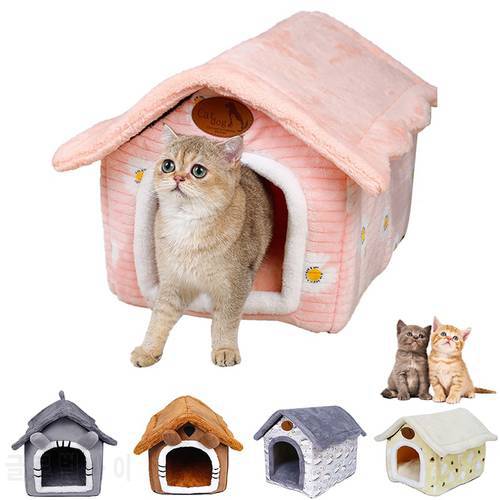 Cat House Big Space Cute Cartoon Cat Bed Dog Bed Four Seasons Universal Removable And Washable Warm And Comfortable