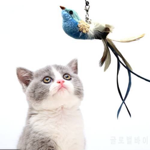 Cat Toy Simulation Bird Cat Stick Toy for Kitten Feather Funny Interactive Bird Bell Playing Teaser Wand Cat Toy Pet Supplies