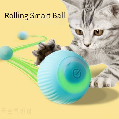 Smart Cat Toys Automatic Rolling Ball Electric Cat Toys Interactive for Cats Training Self-moving Kitten Toys for Indoor Playing