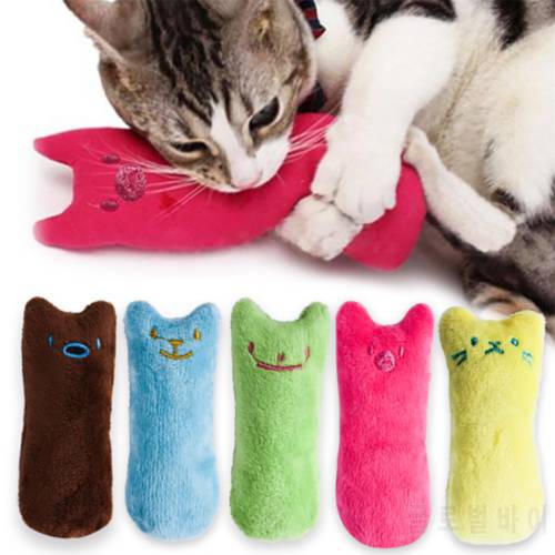 Cat Grinding Catnip Toys Funny Interactive Plush Cat Toy Pet Kitten Chewing Toy Claws Thumb Bite Cat Mint for Cats Teeth Toy Cat